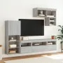 TV-Wandmöbel mit LED, 6-teilig, Holzwerkstoff, grau Sonoma von , TV-Möbel - Ref: Foro24-3216737, Preis: 209,31 €, Rabatt: %