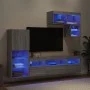 TV-Wandmöbel mit LED, 6-teilig, Holzwerkstoff, grau Sonoma von , TV-Möbel - Ref: Foro24-3216737, Preis: 209,31 €, Rabatt: %