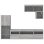 TV-Wandmöbel mit LED, 6-teilig, Holzwerkstoff, grau Sonoma von , TV-Möbel - Ref: Foro24-3216737, Preis: 213,40 €, Rabatt: %