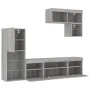 TV-Wandmöbel mit LED, 6-teilig, Holzwerkstoff, grau Sonoma von , TV-Möbel - Ref: Foro24-3216737, Preis: 209,31 €, Rabatt: %