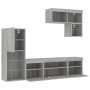TV-Wandmöbel mit LED, 6-teilig, Holzwerkstoff, grau Sonoma von , TV-Möbel - Ref: Foro24-3216737, Preis: 213,40 €, Rabatt: %