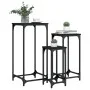 Stapelbare Beistelltische, 3 Einheiten, schwarzes Holzwerkstoff von , Seitentische - Ref: Foro24-838938, Preis: 50,24 €, Raba...