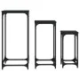 Stackable side tables 3 units black engineered wood by , Side tables - Ref: Foro24-838938, Price: 49,68 €, Discount: %