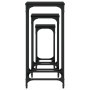 Mesitas auxiliares apilables 3 uds madera de ingeniería negro de , Mesas auxiliares - Ref: Foro24-838938, Precio: 49,74 €, De...