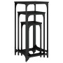 Mesitas auxiliares apilables 3 uds madera de ingeniería negro de , Mesas auxiliares - Ref: Foro24-838938, Precio: 49,74 €, De...