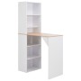 Bar table with white shelving unit 115x59x200 cm by vidaXL, Kitchen and dining tables - Ref: Foro24-280230, Price: 227,86 €, ...