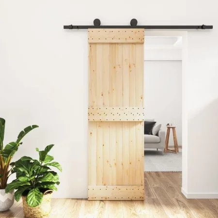 Puerta corredera con herrajes madera maciza de pino 70x210 cm de , Puertas - Ref: Foro24-3203046, Precio: 161,09 €, Descuento: %