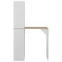 Bar table with white shelving unit 115x59x200 cm by vidaXL, Kitchen and dining tables - Ref: Foro24-280230, Price: 209,90 €, ...