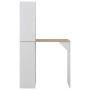 Stehtisch mit weißem Regal 115x59x200 cm von vidaXL, Küchen- und Esstische - Ref: Foro24-280230, Preis: 227,86 €, Rabatt: %