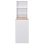 Bar table with white shelving unit 115x59x200 cm by vidaXL, Kitchen and dining tables - Ref: Foro24-280230, Price: 227,86 €, ...