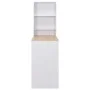 Bar table with white shelving unit 115x59x200 cm by vidaXL, Kitchen and dining tables - Ref: Foro24-280230, Price: 209,90 €, ...