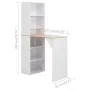 Bar table with white shelving unit 115x59x200 cm by vidaXL, Kitchen and dining tables - Ref: Foro24-280230, Price: 209,90 €, ...