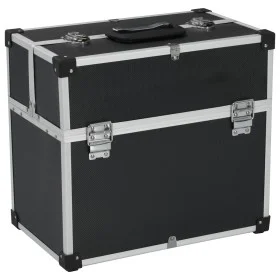 Black aluminum toolbox 38x22.5x34 cm by vidaXL, Toolboxes - Ref: Foro24-91849, Price: 63,46 €, Discount: %