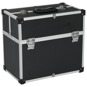 Werkzeugkasten aus schwarzem Aluminium 38x22,5x34 cm von vidaXL, Werkzeugkästen - Ref: Foro24-91849, Preis: 69,91 €, Rabatt: %