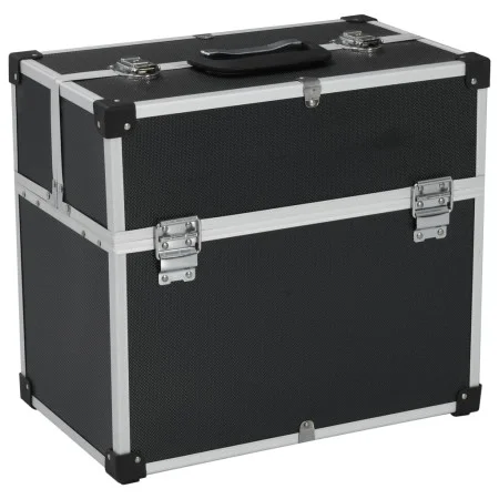 Werkzeugkasten aus schwarzem Aluminium 38x22,5x34 cm von vidaXL, Werkzeugkästen - Ref: Foro24-91849, Preis: 66,05 €, Rabatt: %