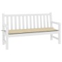 Gartenbankkissen beige Oxford-Stoff 200x50x3 cm von , Kissen für Stühle und Sofas - Ref: Foro24-47615, Preis: 28,33 €, Rabatt: %