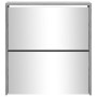 Shoe cabinet with mirror 2 levels Sonoma gray 63x17x67 cm by , Shoe racks and shoe organizers - Ref: Foro24-342633, Price: 78...