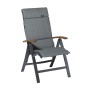 Madison Cojín para silla Basic fibra gris 125x50 cm
