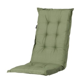 Madison Cojín de silla con respaldo alto Basic verde 123x50 cm