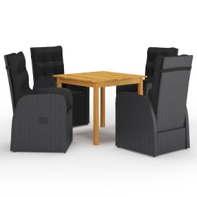 5-piece black garden dining set by , Garden sets - Ref: Foro24-3067721, Price: 782,58 €, Discount: %