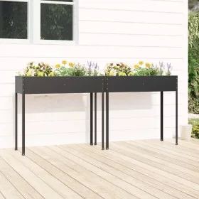 Planters 2 units anthracite gray galvanized steel by , Pots and planters - Ref: Foro24-3154237, Price: 103,18 €, Discount: %