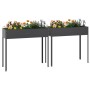 Planters 2 units anthracite gray galvanized steel by , Pots and planters - Ref: Foro24-3154237, Price: 92,86 €, Discount: %