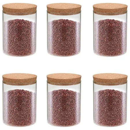 Storage jars with cork lids 6 units 650 ml by vidaXL, Cookie Jars - Ref: Foro24-50839, Price: 41,52 €, Discount: %