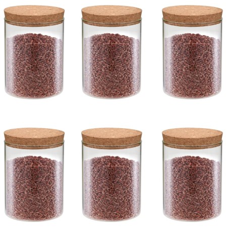 Vorratsgläser mit Korkdeckel 6 Stück 650 ml von vidaXL, Keksdosen - Ref: Foro24-50839, Preis: 42,37 €, Rabatt: %