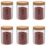 Storage jars with cork lids 6 units 650 ml by vidaXL, Cookie Jars - Ref: Foro24-50839, Price: 42,37 €, Discount: %
