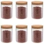 Storage jars with cork lids 6 units 650 ml by vidaXL, Cookie Jars - Ref: Foro24-50839, Price: 41,52 €, Discount: %