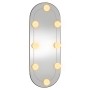 Oval wall mirror with glass LED lights 20x50 cm by , Mirrors - Ref: Foro24-3189159, Price: 30,15 €, Discount: %