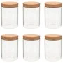 Storage jars with cork lids 6 units 650 ml by vidaXL, Cookie Jars - Ref: Foro24-50839, Price: 41,52 €, Discount: %