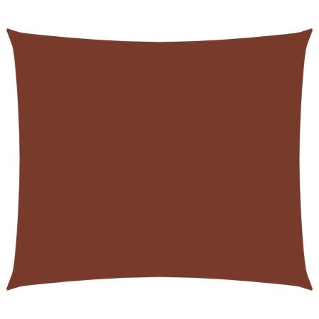 Toldo de vela rectangular tela Oxford terracota 3x4 m