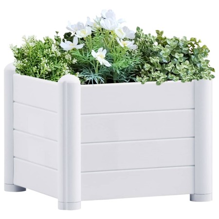 Weißes PP-Gartenbett 43x43x35 cm von , Töpfe und Pflanzgefäße - Ref: Foro24-313971, Preis: 74,60 €, Rabatt: %