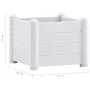 Weißes PP-Gartenbett 43x43x35 cm von , Töpfe und Pflanzgefäße - Ref: Foro24-313971, Preis: 76,57 €, Rabatt: %