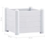 Weißes PP-Gartenbett 43x43x35 cm von , Töpfe und Pflanzgefäße - Ref: Foro24-313971, Preis: 74,60 €, Rabatt: %
