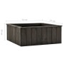 Massives dunkelgraues Kiefernholzbeet 74x77x30 cm. von , Töpfe und Pflanzgefäße - Ref: Foro24-315415, Preis: 92,25 €, Rabatt: %