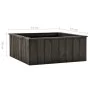 Massives dunkelgraues Kiefernholzbeet 74x77x30 cm. von , Töpfe und Pflanzgefäße - Ref: Foro24-315415, Preis: 90,64 €, Rabatt: %