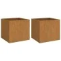 Jardineras 2 unidades acero corten 42x40x39 cm de , Maceteros y jardineras - Ref: Foro24-821550, Precio: 73,21 €, Descuento: %