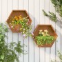 Jardineras de pared 2 uds acero corten oxidado 46x10x40 cm by , Pots and planters - Ref: Foro24-823685, Price: 45,12 €, Disco...