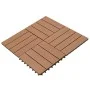 WPC tiles 30x30 cm 11 units 1 m² brown by , Floors and carpets - Ref: Foro24-40825, Price: 60,22 €, Discount: %