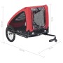 Rot-schwarzer Fahrradanhänger für Haustiere von , Kinderwagen für Haustiere - Ref: Foro24-92594, Preis: 138,85 €, Rabatt: %