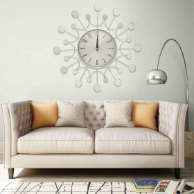 325165 Wall Clock Silver 40 cm Metal de , Relojes de pared - Ref: Foro24-325165, Precio: 34,12 €, Descuento: %