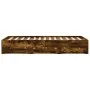 Smoked oak engineered wood bed with drawers 140x190 cm by , Beds and slatted bases - Ref: Foro24-3207305, Price: 200,58 €, Di...