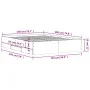 Smoked oak engineered wood bed with drawers 140x190 cm by , Beds and slatted bases - Ref: Foro24-3207305, Price: 200,58 €, Di...