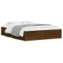 Cama con cajones madera de ingeniería marrón roble 140x190 cm de , Camas y somieres - Ref: Foro24-3207307, Precio: 210,85 €, ...