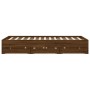 Cama con cajones madera de ingeniería marrón roble 140x190 cm de , Camas y somieres - Ref: Foro24-3207307, Precio: 214,45 €