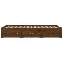 Cama con cajones madera de ingeniería marrón roble 140x190 cm de , Camas y somieres - Ref: Foro24-3207307, Precio: 210,85 €, ...