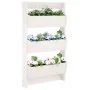 Jardinera de pared 3 niveles madera pino blanco 60x18,5x110 cm by , Pots and planters - Ref: Foro24-825115, Price: 85,79 €, D...