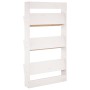 Wand-Pflanzgefäß 3 Ebenen aus weißem Kiefernholz 60x18,5x110 cm von , Töpfe und Pflanzgefäße - Ref: Foro24-825115, Preis: 87,...